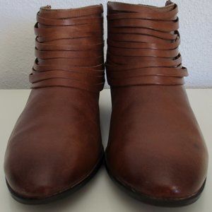 Clarks Artisan Spye Celeste Tan Leather Ankle Boot